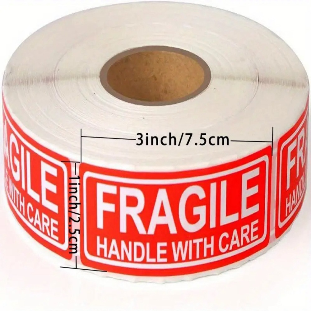 120 Fragile Stickers Roll